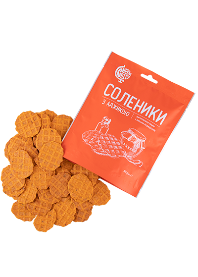 Снеки пшеничні «Соленики» з аджикою, 85 г