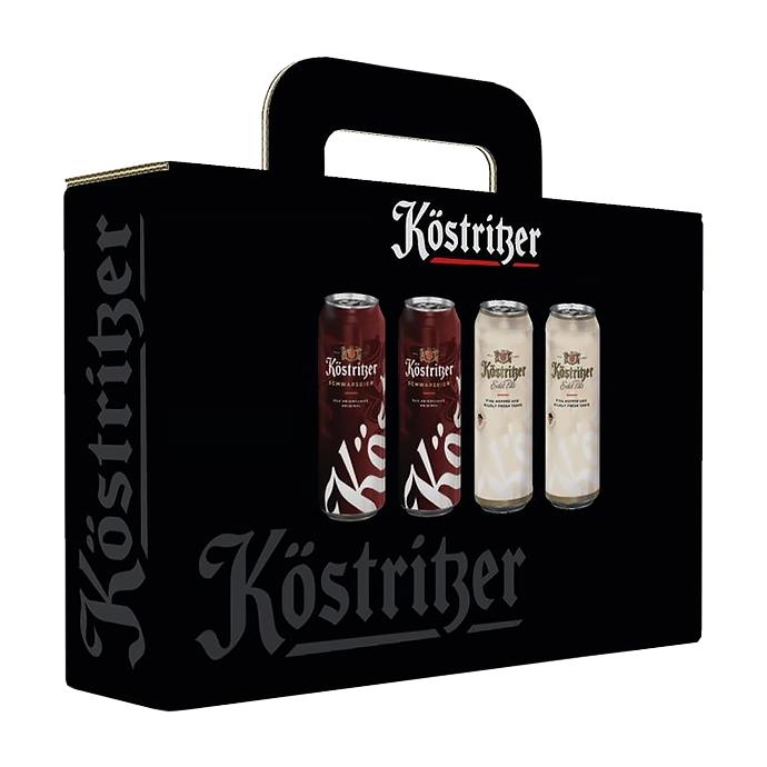 Набір пива Kostritzer Schwarzbier 0.5л х 2шт + Edel Pils 0.5л х 2шт