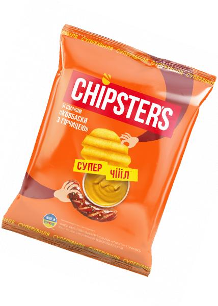 Чипсы картофельные «Chipsters» со вкусом колбаски с горчицей, 110 г