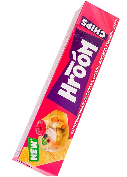 Чипси «Hroom» зі смаком холодець з хроном, 50г купити в Hop Hey | Море Пива Чипси «Hroom» зі смаком холодець з хроном, 50г