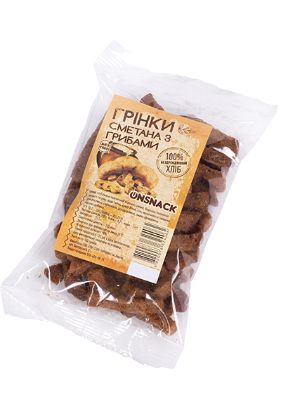 Грінки «Onsnack» зі смаком грибів зі сметаною, 100 г