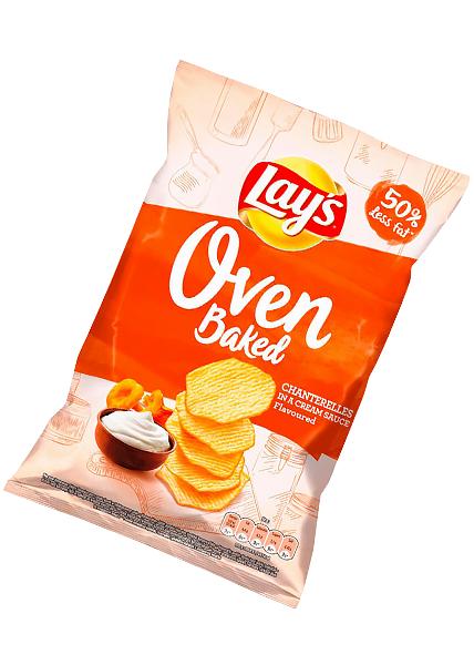 Чипси «Lays Oven Baked» зі смаком лисички у сметані, 125г