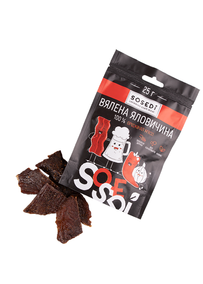 Говядина вяленая «Sosedi», 25 г