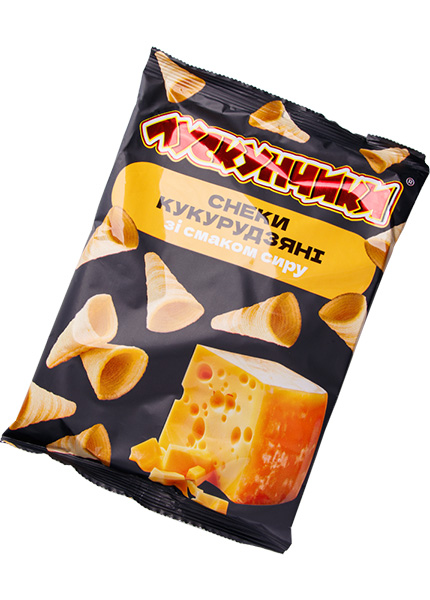 Снеки кукурудзяні Лускунчики зі смаком сиру, 130г