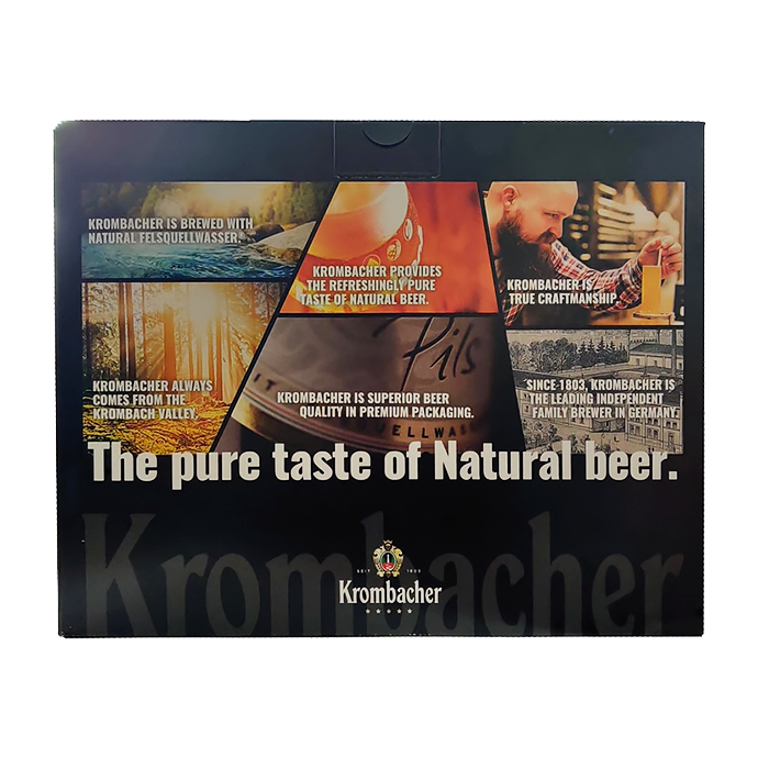 Набор пива Krombacher в ассортименте 0.33л х 4шт + бокал 0.33л