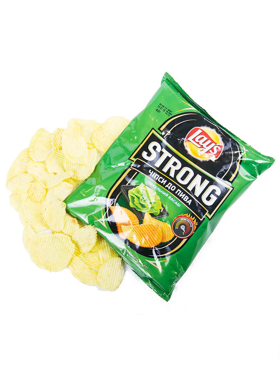 Чипси к пиву «Lays Strong» адский васаби 62г купить с доставкой в Киеве ...