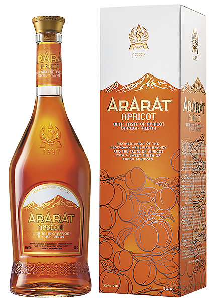 Міцний алкогольний напій Ararat Apricot 0.5л в коробці купити в Hop Hey | Море Пива Міцний алкогольний напій Ararat Apricot 0.5л в коробці