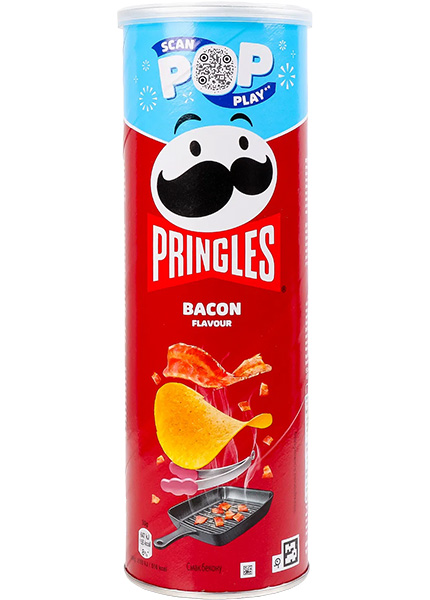 Чипси «Pringles» зі смаком бекону, 165г