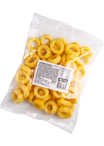 Кукурудзяні кільця «До Бочкового» зі смаком сметани із зеленню, 70г