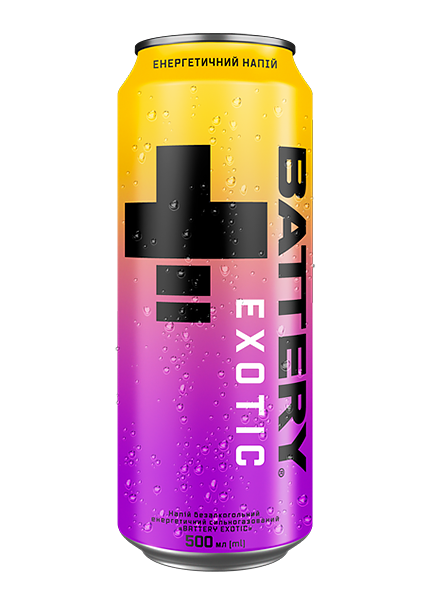 Напій енергетичний безалкогольний «Battery Exotic» 0.5л