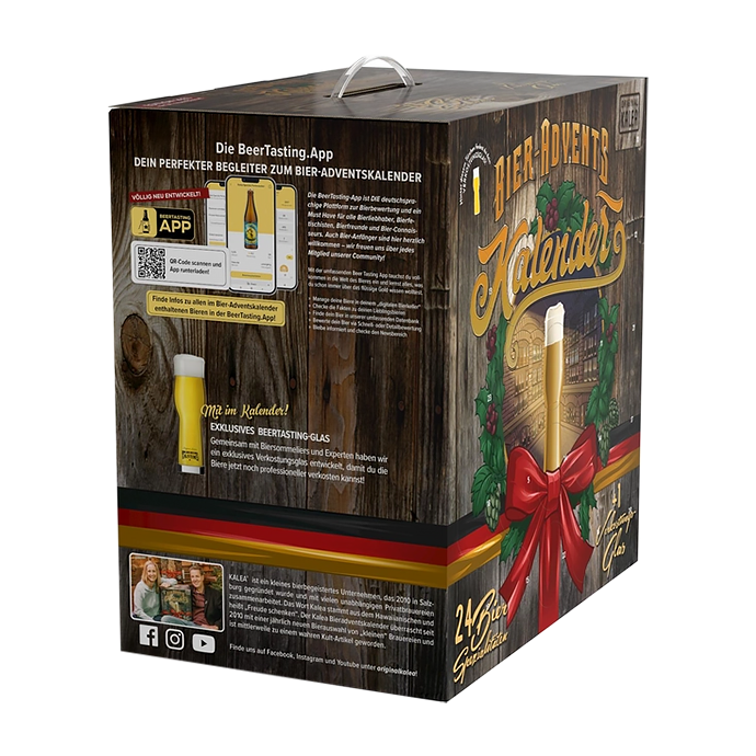 Пивной адвент календарь Kalea 0.33л x 24шт + бокал 0.33л