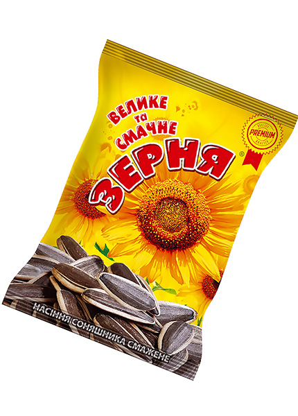 Насіння соняшникове смажене «Велике та смачне ЗЕРНЯ», 90г