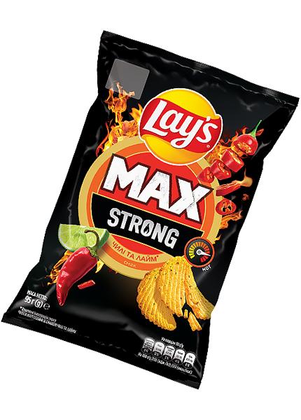 Чипси Lays Max Strong чилі та лайм, 95г