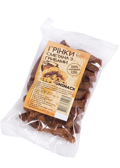 Грінки «Onsnack» зі смаком грибів зі сметаною, 100 г