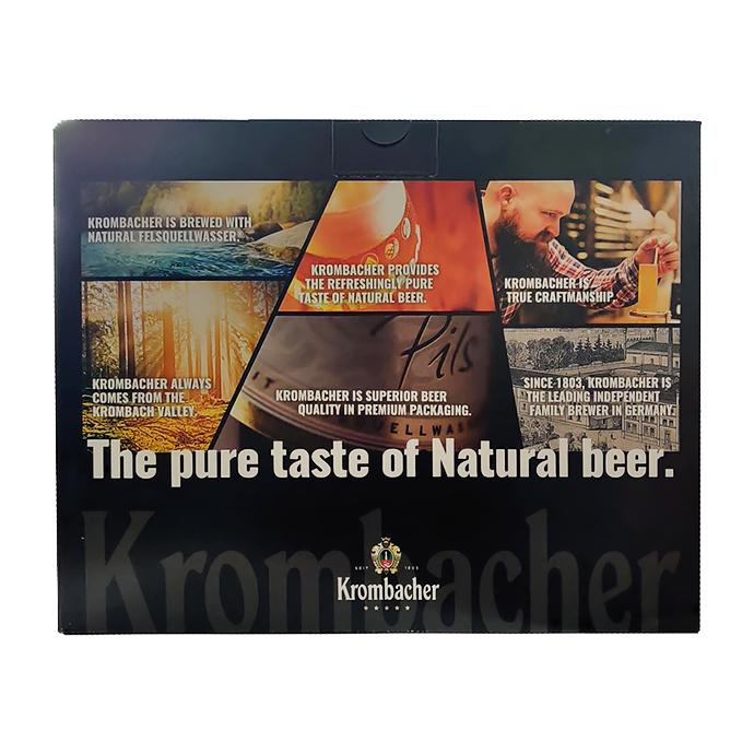 Набор пива Krombacher в ассортименте 0.33л х 4шт + бокал 0.33л