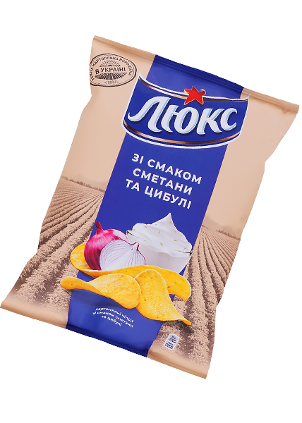 Чипсы «Люкс» со вкусом сметаны и лука, 133г