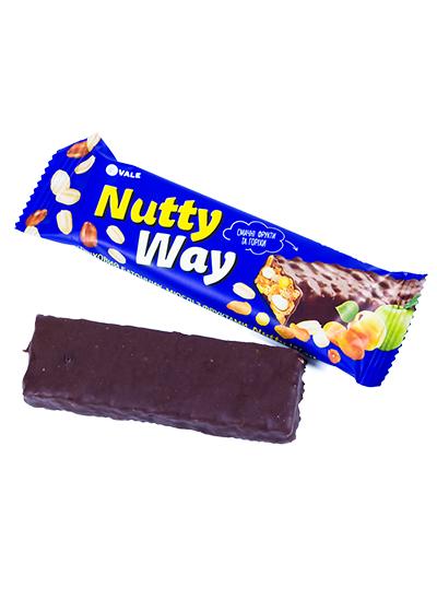 Батончик мюслі «Nutty Way» горіховий з фруктами в глазурі, 40 г