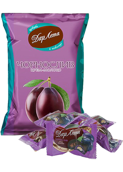 Цукерки «Дар Літа» чорнослив в шоколаді, 200 г