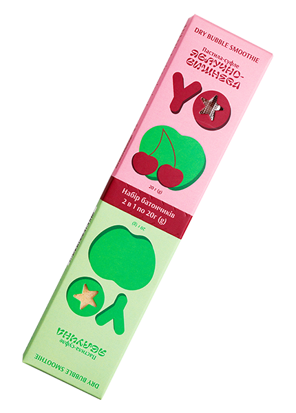 Набор пастила-суфле Dry Bubble Smoothie яблочно-вишневая и яблочная, 40г