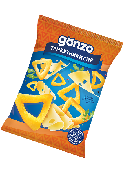 Кукурудзяні трикутники «Gonzo» зі смаком сиру, 40г купити в Hop Hey | Море Пива Кукурудзяні трикутники «Gonzo» зі смаком сиру, 40г