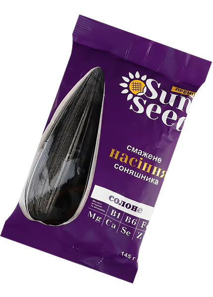 Семечки подсолнечника Sun Seed жареные соленые, 145г