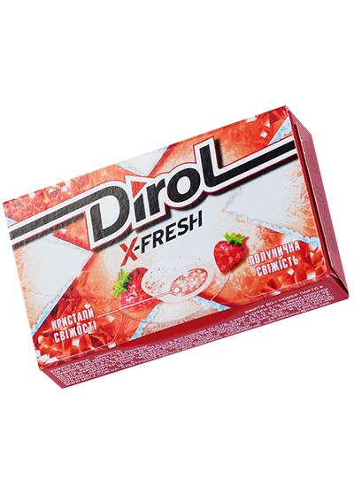 Жувальна гумка «Dirol» X-Fresh полунична свіжість, 18 г