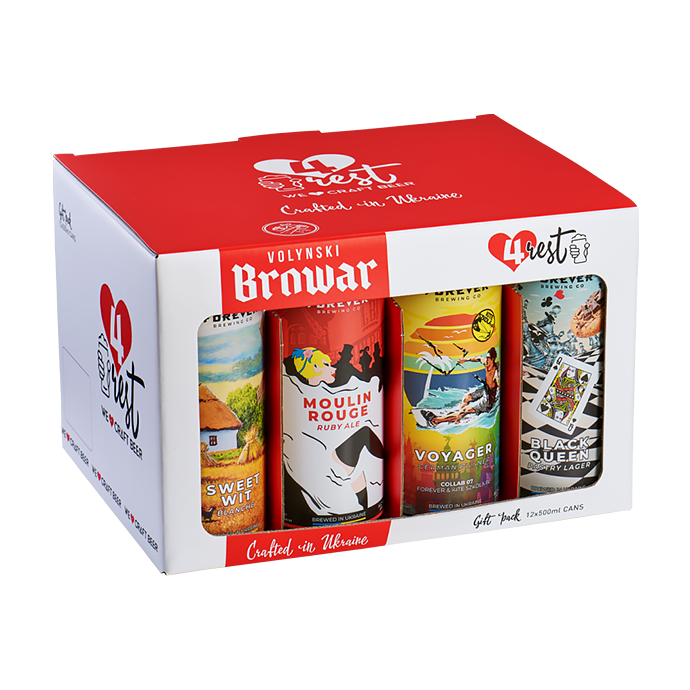 Набор пива Volynski Browar «Forever 4rest» 0.5л х 12шт купить в Hop Hey | Море Пива Набор пива Volynski Browar «Forever 4rest» 0.5л х 12шт