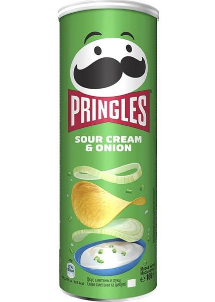 Чипси «Pringles» зі смаком сметани та цибулі, 165г