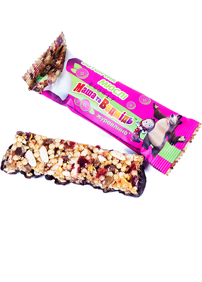 Батончик мюслі «Маша та Ведмідь» калина, 25 г