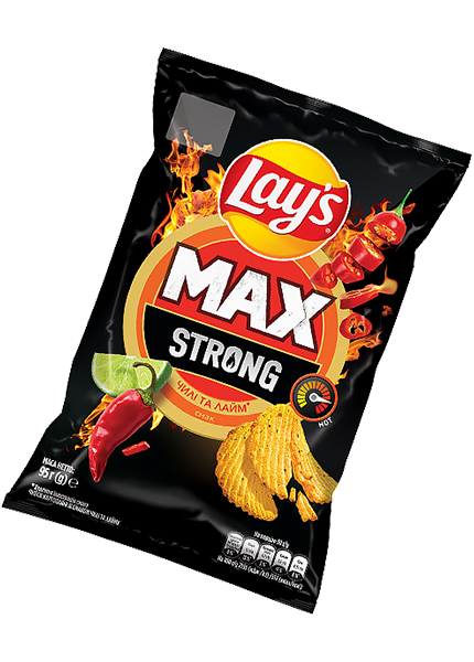 Чипси Lays Max Strong чилі та лайм, 95г купити в Hop Hey | Море Пива Чипси Lays Max Strong чилі та лайм, 95г