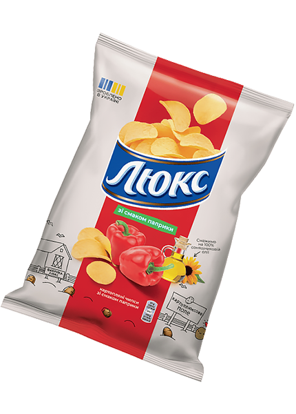 Чипси «Люкс» зі смаком паприки, 125г купити в Hop Hey | Море Пива Чипси «Люкс» зі смаком паприки, 125г