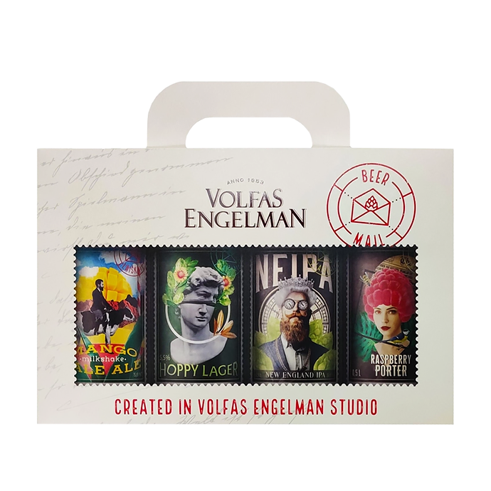 Набір пива Volfas Engelman в асортименті 0.5л х 4шт