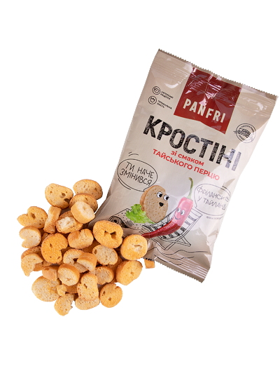 Брускети «Кростіні» зі смаком тайського перцю, 55 г