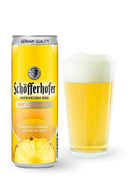 Смесь пива с соком Schofferhofer Juicy Pineapple 0.33л купить в Hop Hey | Море Пива Смесь пива с соком Schofferhofer Juicy Pineapple 0.33л