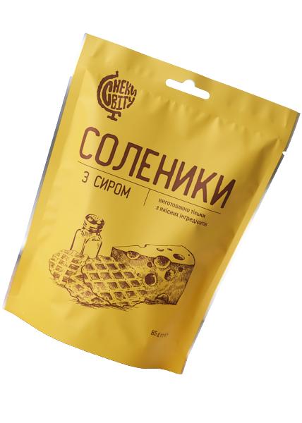 Снеки пшеничні «Соленики» з сиром, 85 г