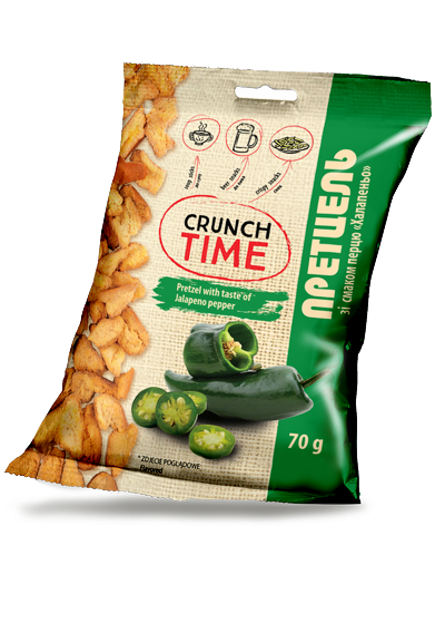 Претцель зі смаком перцю Халапеньо, 70 г купити в Hop Hey | Море Пива Претцель зі смаком перцю Халапеньо, 70 г