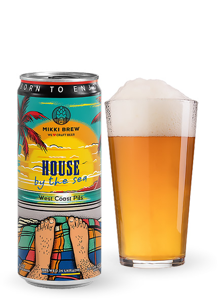 Пиво Mikki Brew House by The Sea West Coast Pils 0.33л купити в Hop Hey | Море Пива Пиво Mikki Brew House by The Sea West Coast Pils 0.33л