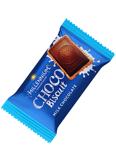 Шоколад «Millennium Choco Biscuit» молочный с печеньем, 15 г
