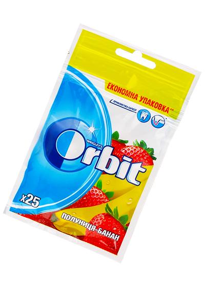 Жевательная резинка «Orbit» Клубника-Банан, 35 г