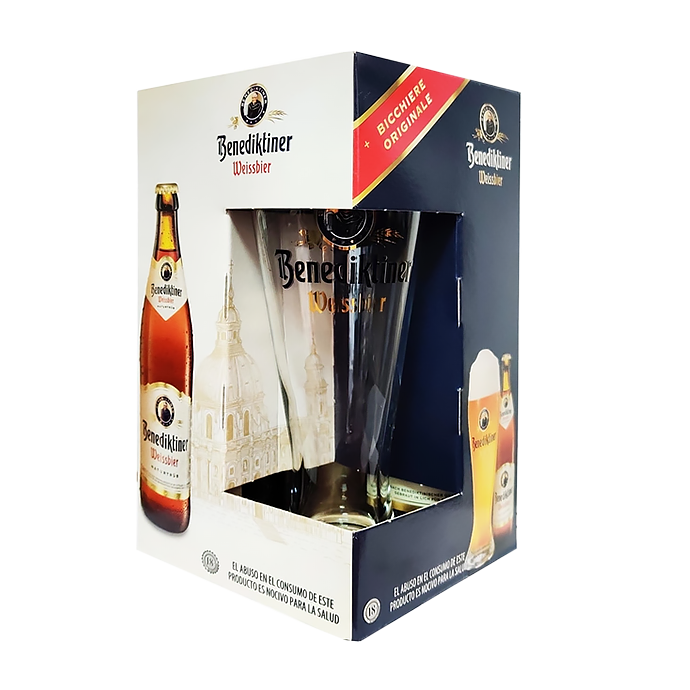 Набор пива Benediktiner Weissbier 0.5л х 3шт + бокал 0.5л купить в Hop Hey | Море Пива Набор пива Benediktiner Weissbier 0.5л х 3шт + бокал 0.5л