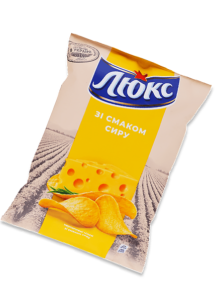 Чіпси «Люкс» зі смаком сиру, 25г