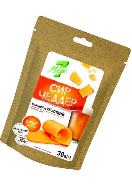 Сыр Чеддер сублимированный «Maxi 7» кусочки, 30г