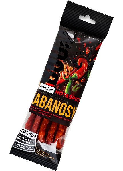 Кабаноси з м'яса свинини «Дмитрук» Hot & Spicy, 40г