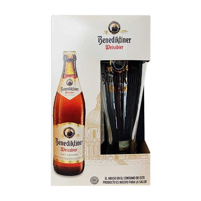 Набор пива Benediktiner Weissbier 0.5л х 3шт + бокал 0.5л купить в Hop Hey | Море Пива Набор пива Benediktiner Weissbier 0.5л х 3шт + бокал 0.5л