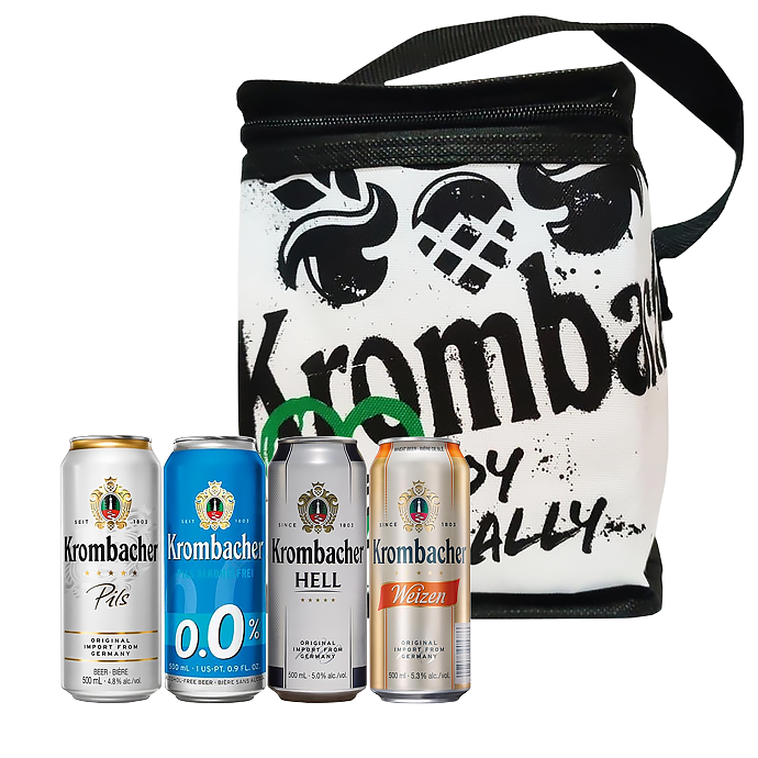 Набор пива Krombacher в ассортименте 0.5л х 4шт + термосумка