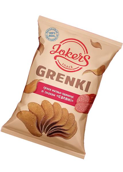 Грінки житньо-пшеничні «JokerS» зі смаком салямі, 80г