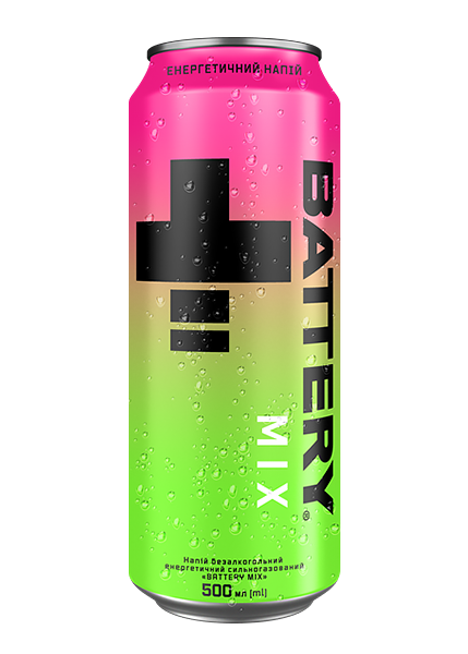 Напій енергетичний безалкогольний «Battery Mix» 0.5л