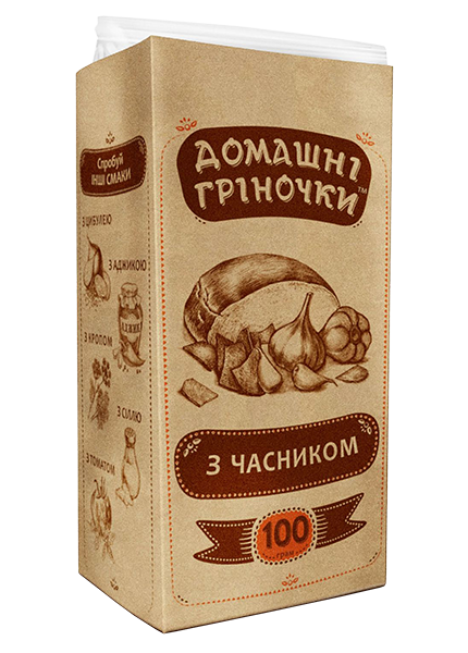 Гренки «Домашние» с чесноком, 100 г