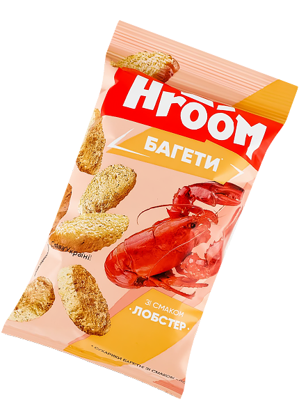 Сухарики багетные Hroom со вкусом лобстера, 60г