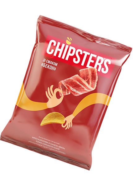 Чипсы картофельные «Chipsters» со вкусом бекона, 100г